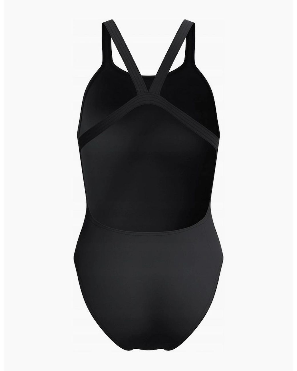 Speedo Black Ladies Solid Endurasoft Leaderback One Piece Swimsuit