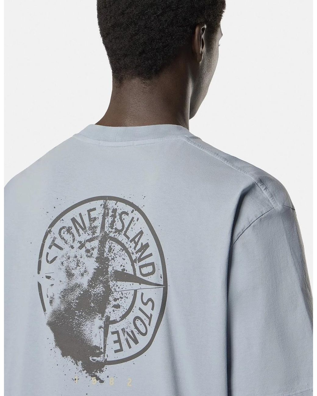 Stone Island Blue Branded 2100001 T-Shirt for men