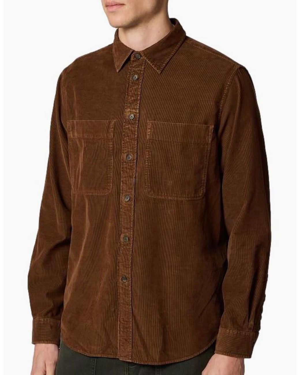 Paul Smith Brown Ps Casual Fit Cord Shirt 68 for men