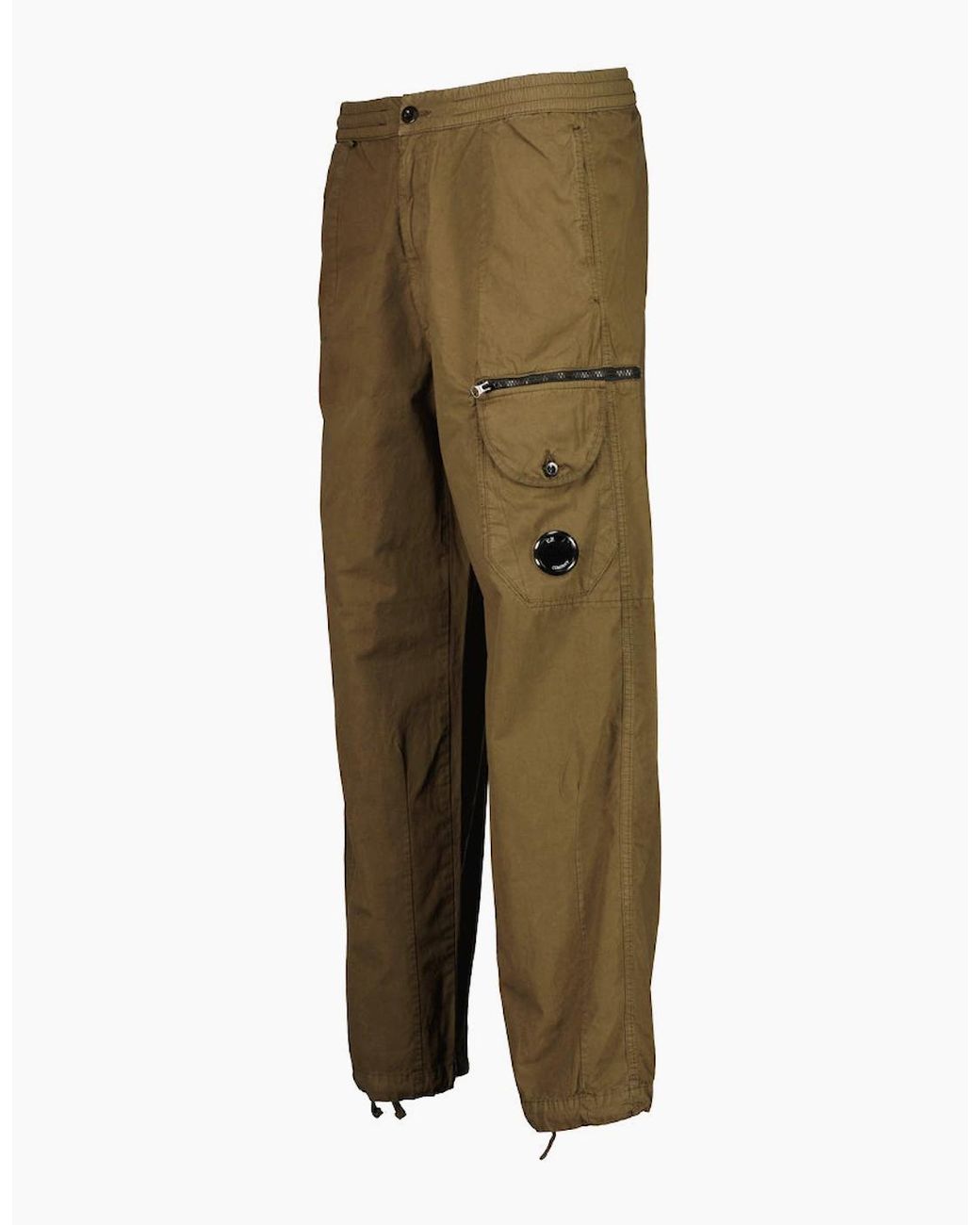 C P Company Green Microreps Boxy Lens Cargo Pants for men