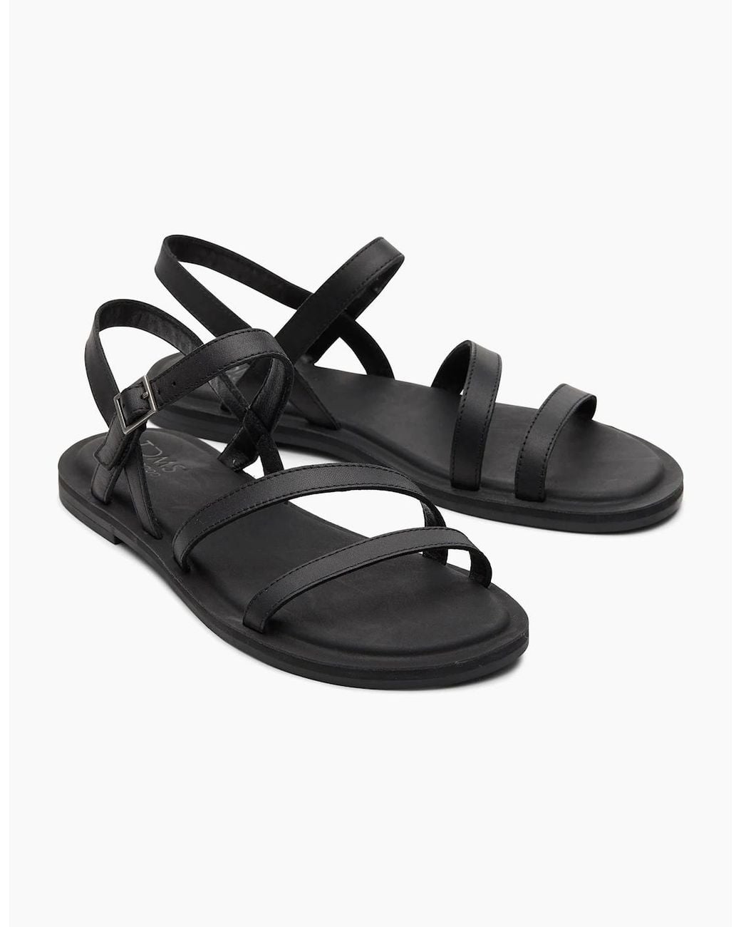 TOMS Black Kira Ankle Strap Sandals