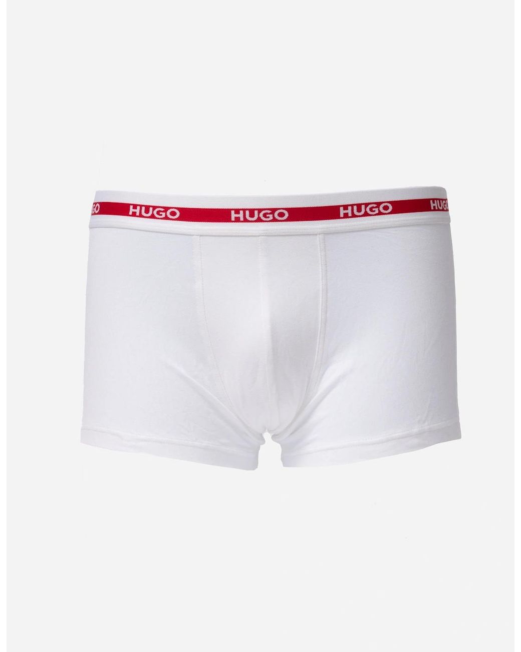 Boss Red Hugo Planet 3-Pack Stretch-Cotton Logo Waistband Trunks for men