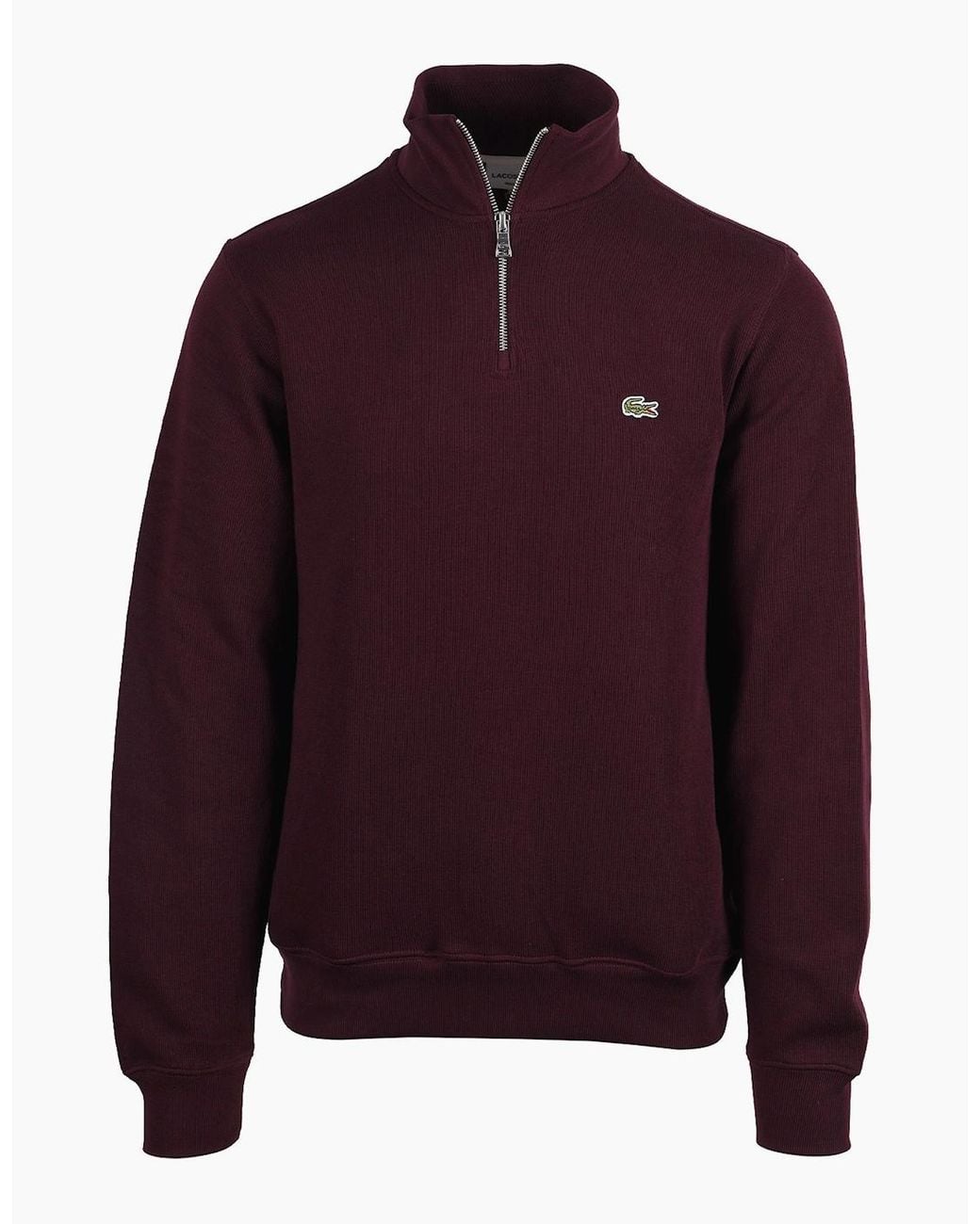 Lacoste Red Half Zip Sweatshirt for men