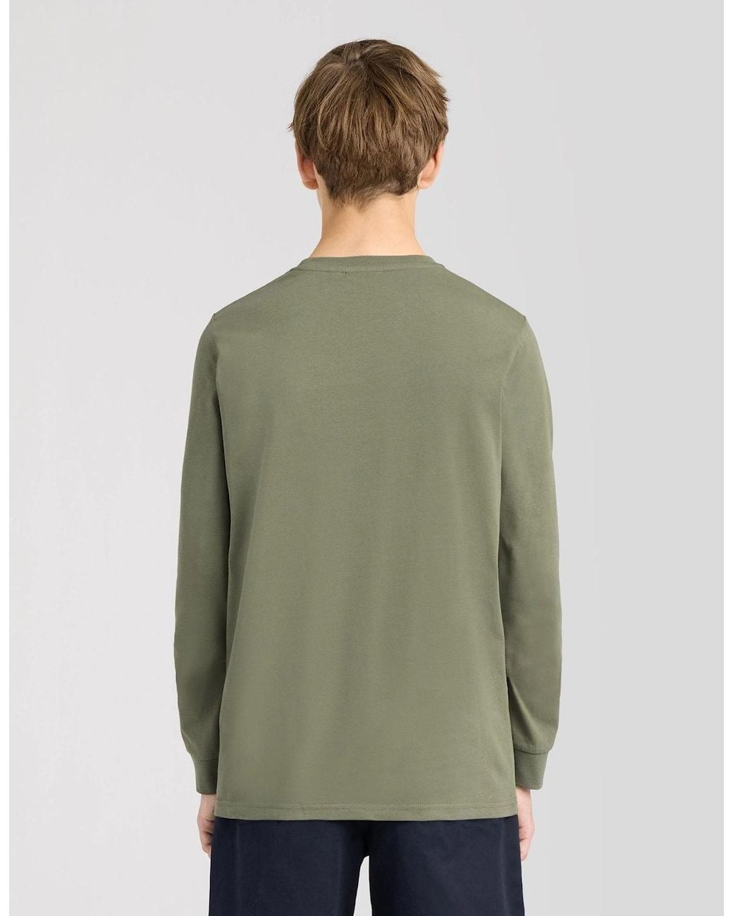 Lyle & Scott Green Long Sleeve Cotton T-Shirt for men