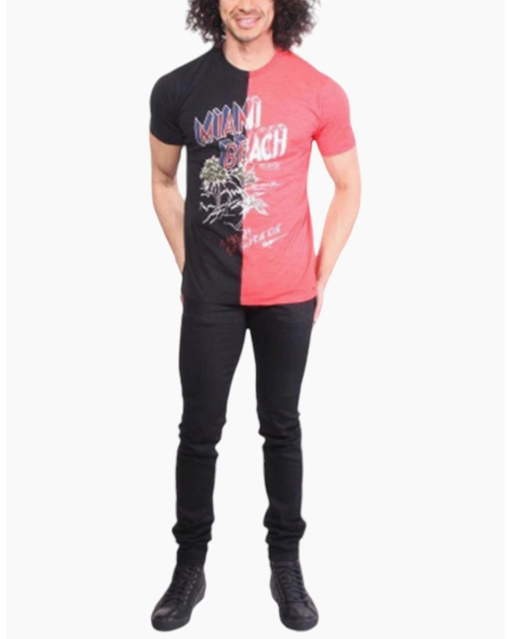 DIESEL Red T Joe Ng T Shirts Crew Neck Graphic Print Casual Cotton Summer Tee for men