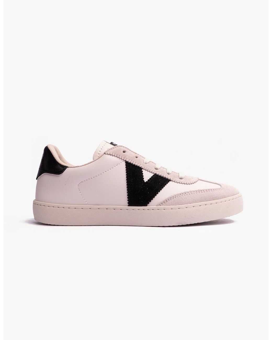 Victoria Pink Berlin Faux Leather & Split Trainers Negro