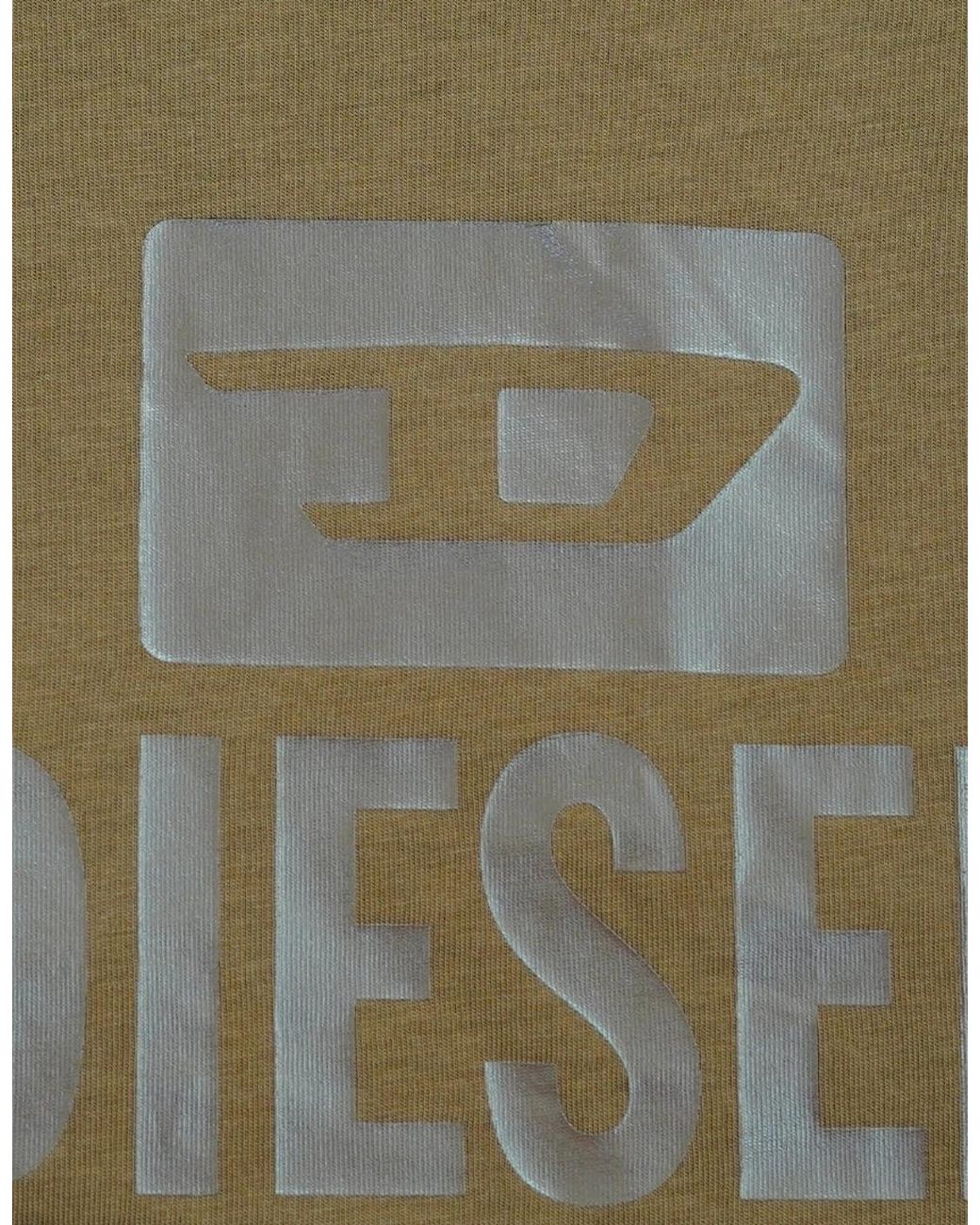 DIESEL Green Monotone Logo Coffee Liqueur T-Shirt for men