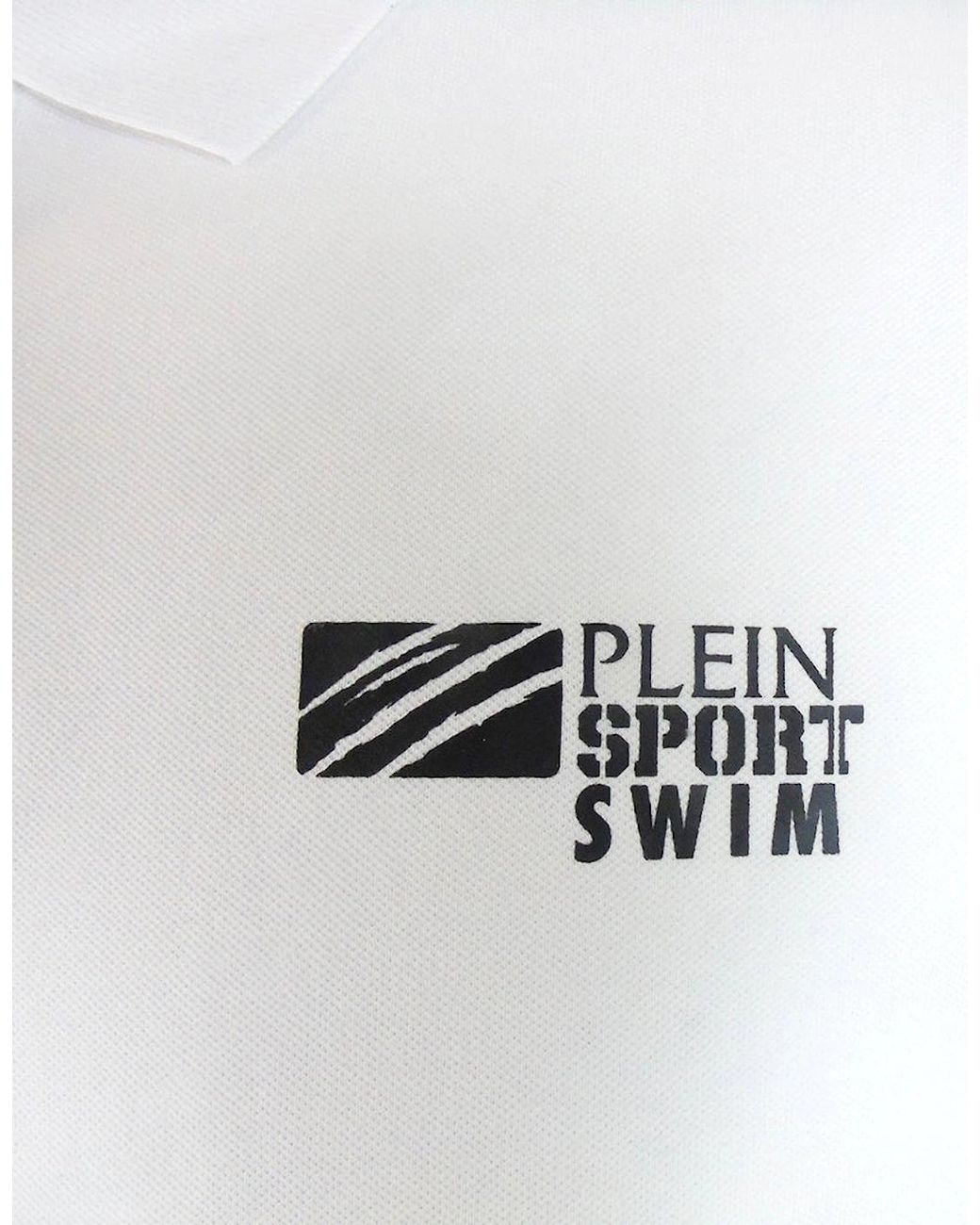 Philipp Plein White Plein Sport Classic Logo Stretch Polo Shirt