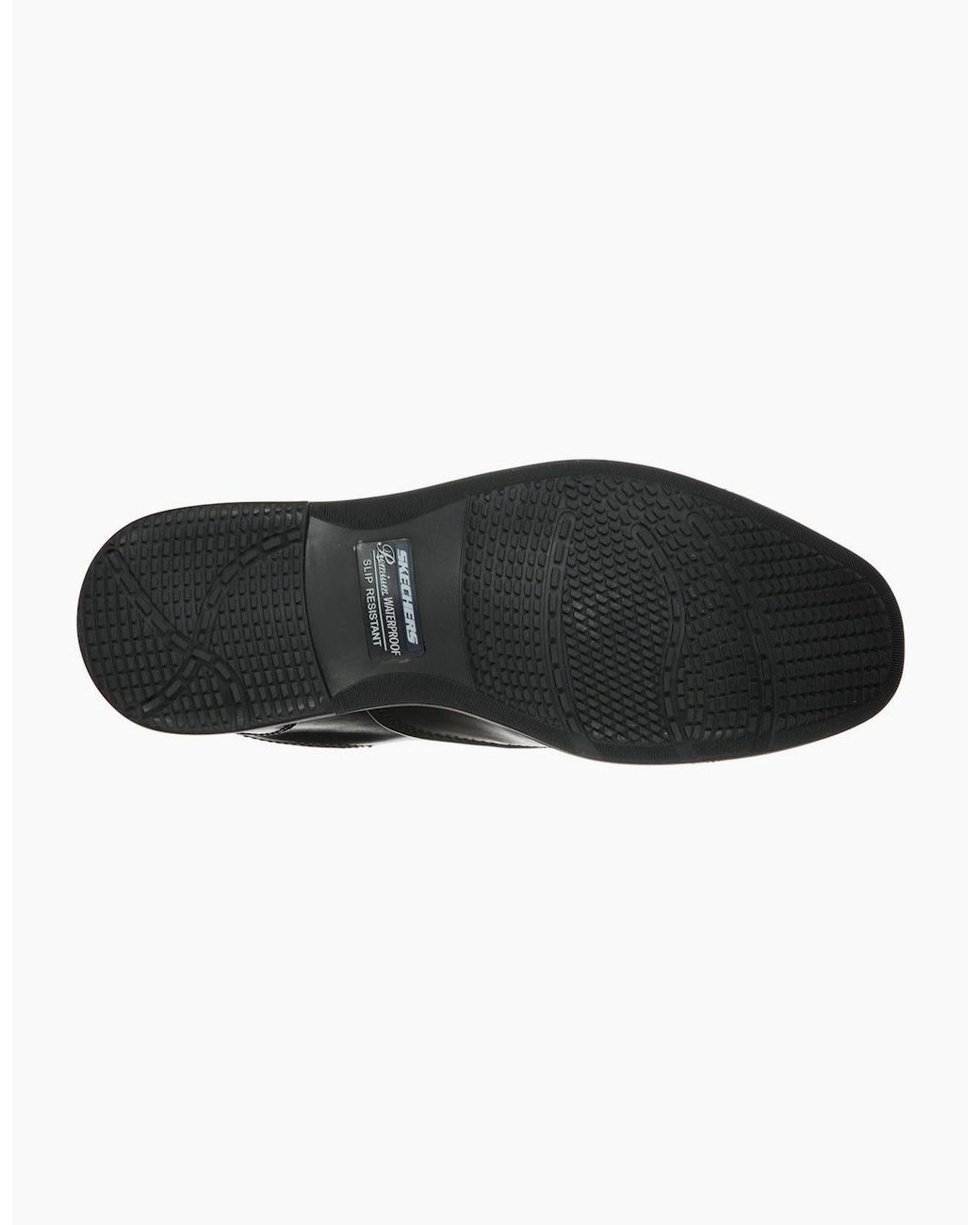 Skechers Black Dreston Rasmiss Leather Standard Lace-Up Shoes for men