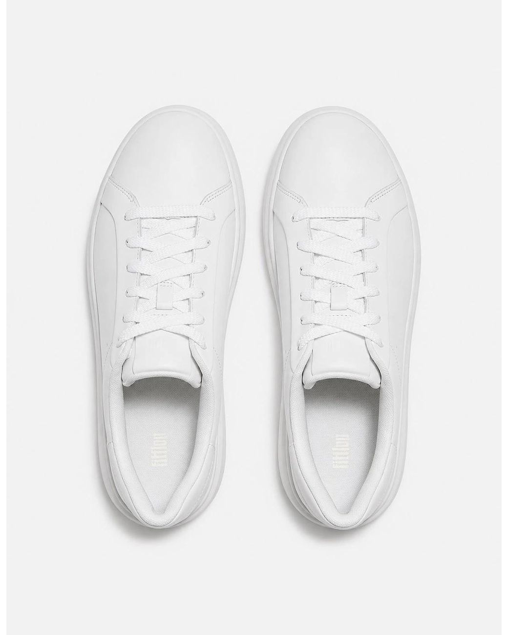 Fitflop White Rtg Leather Lace Up Casual Trainers Urban