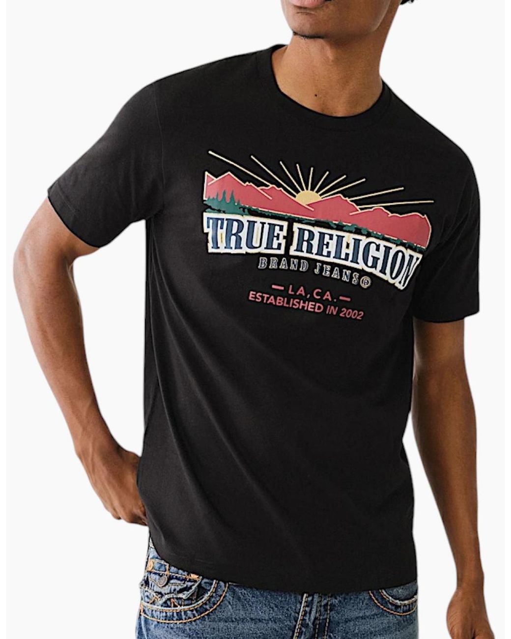 True Religion Black 700032 T Shirts for men