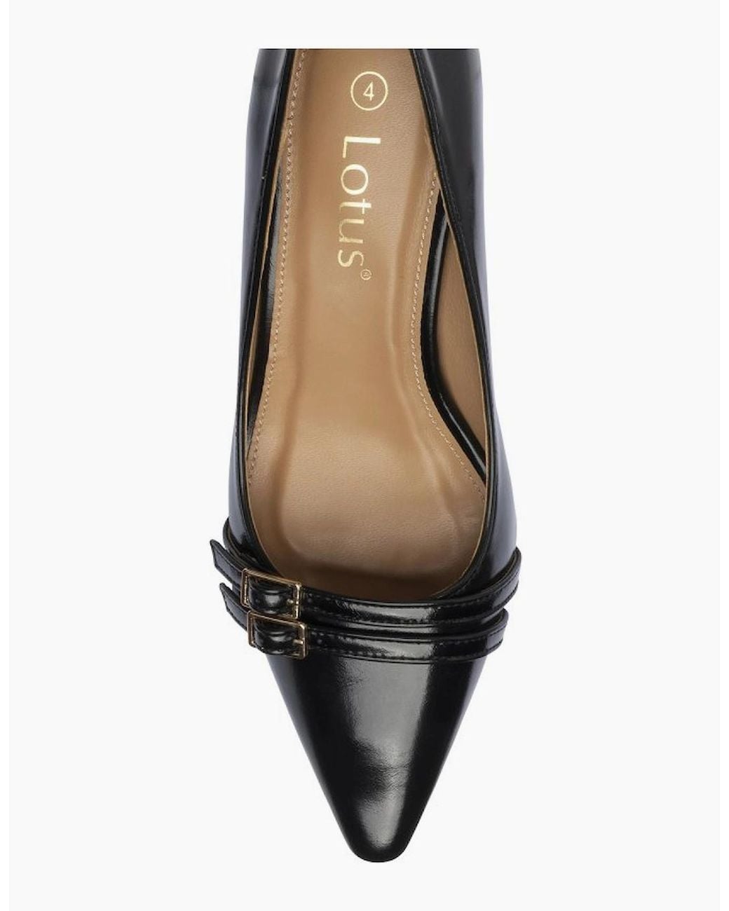 Lotus Black Annalise Court Shoes