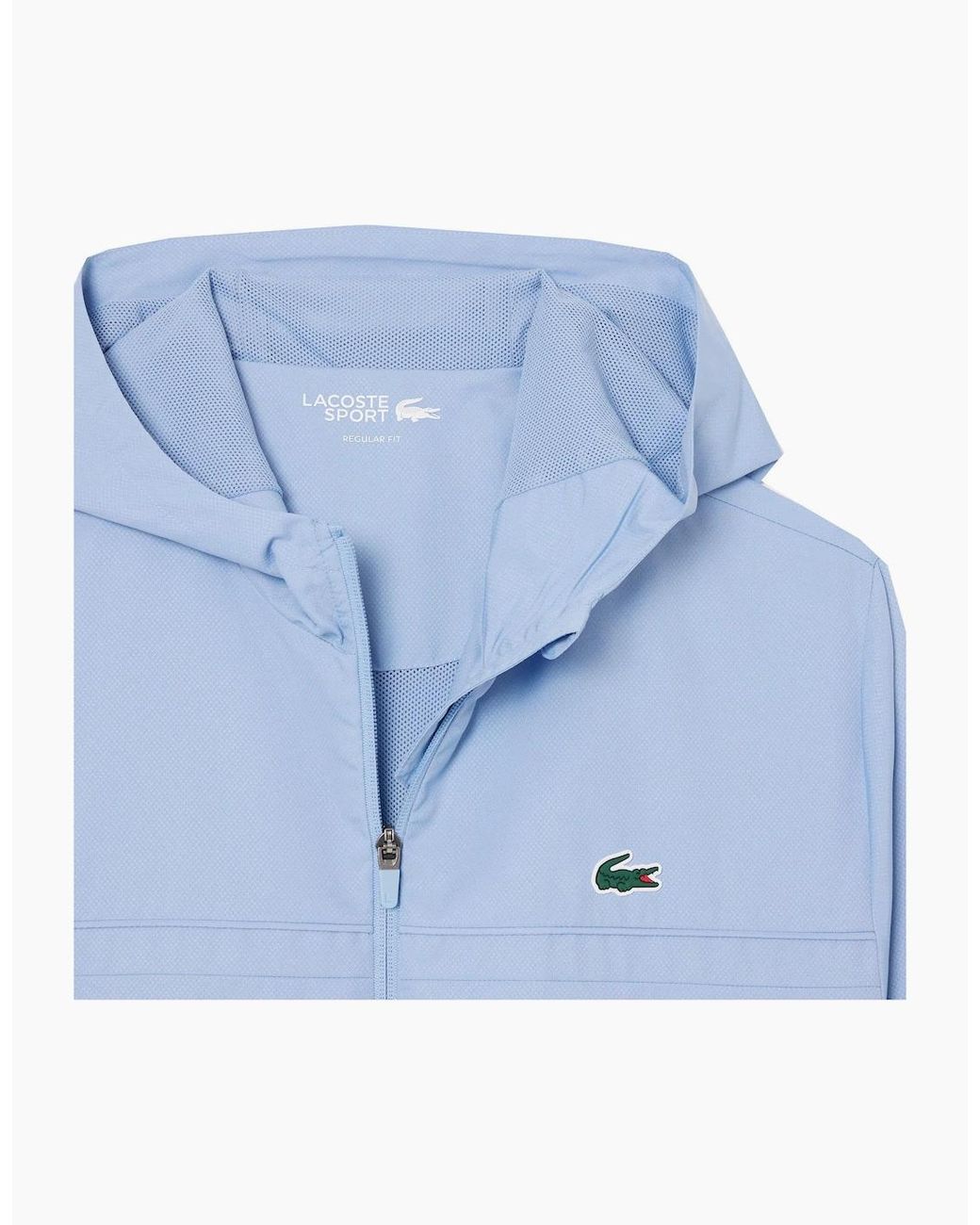 Lacoste Blue Light Zipped Hooded Tracksuit Jacket for men