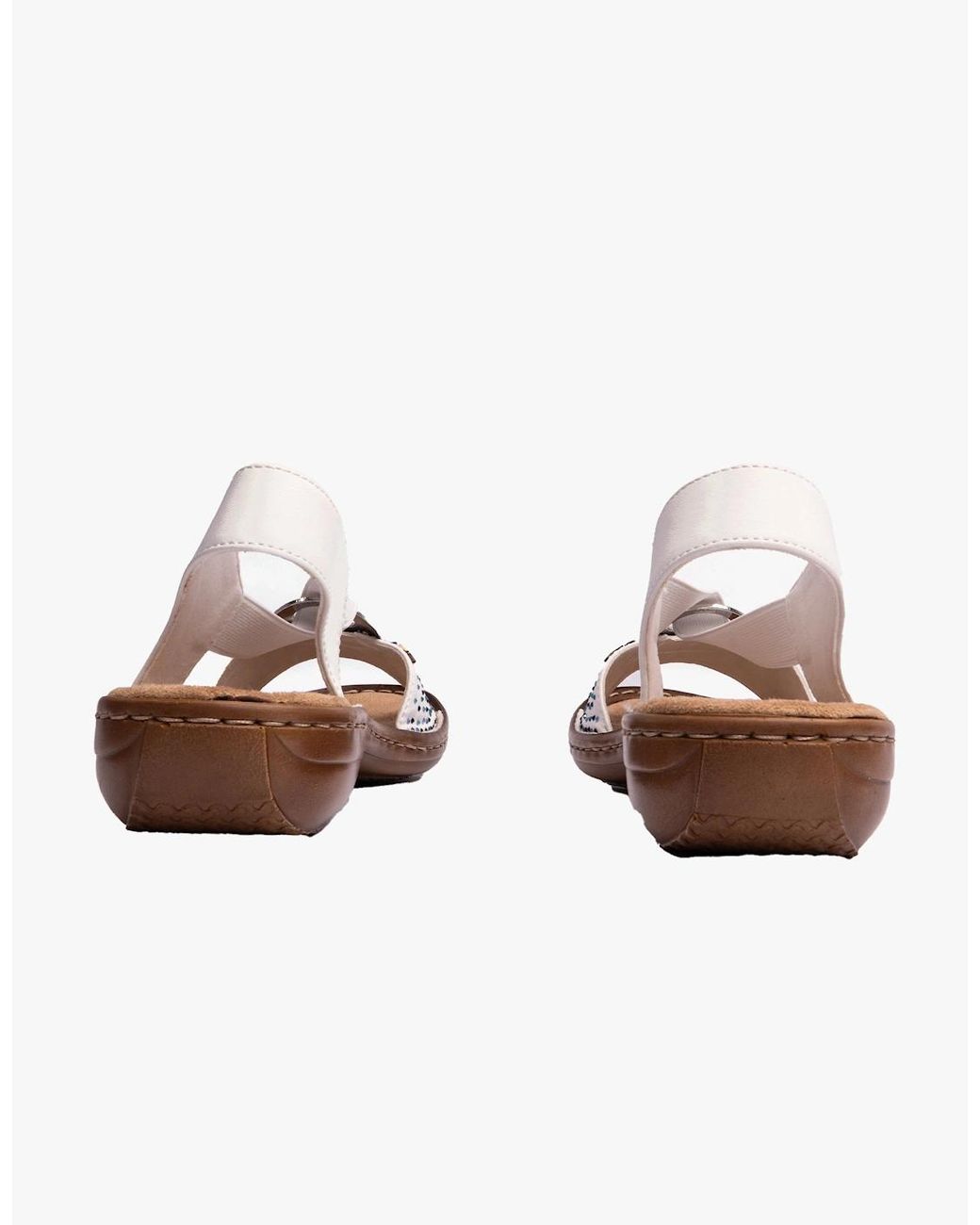 Rieker White 60880 Slingback Sandals
