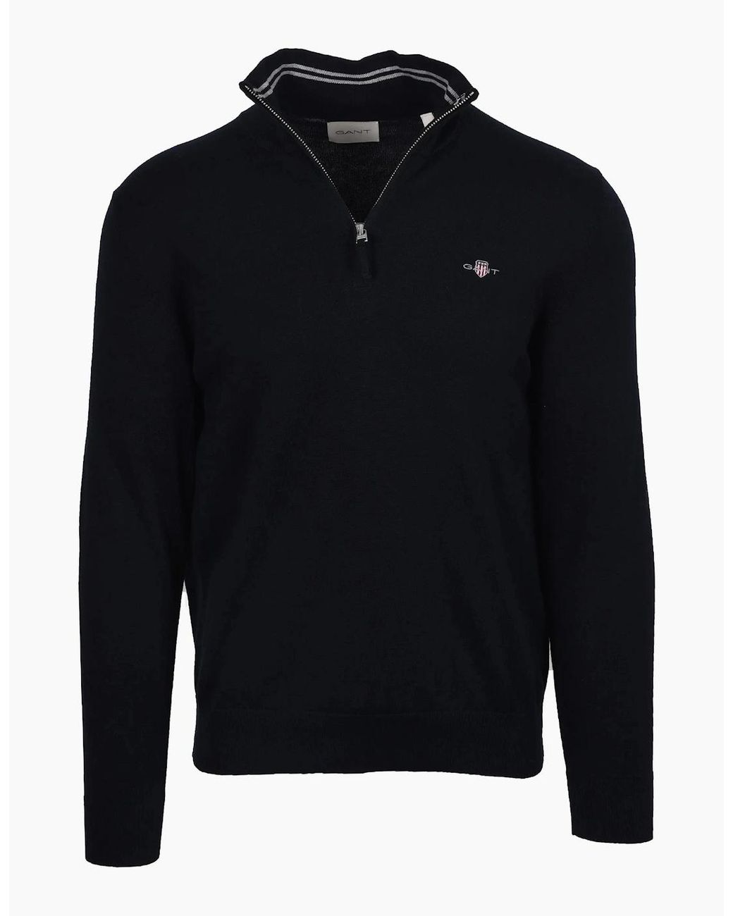 Gant Blue Classic Cotton Half Zip Evening for men