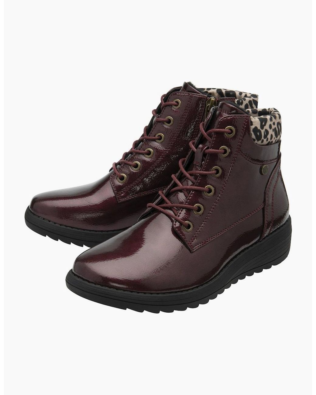 Lotus Brown Abelia Ankle Boots