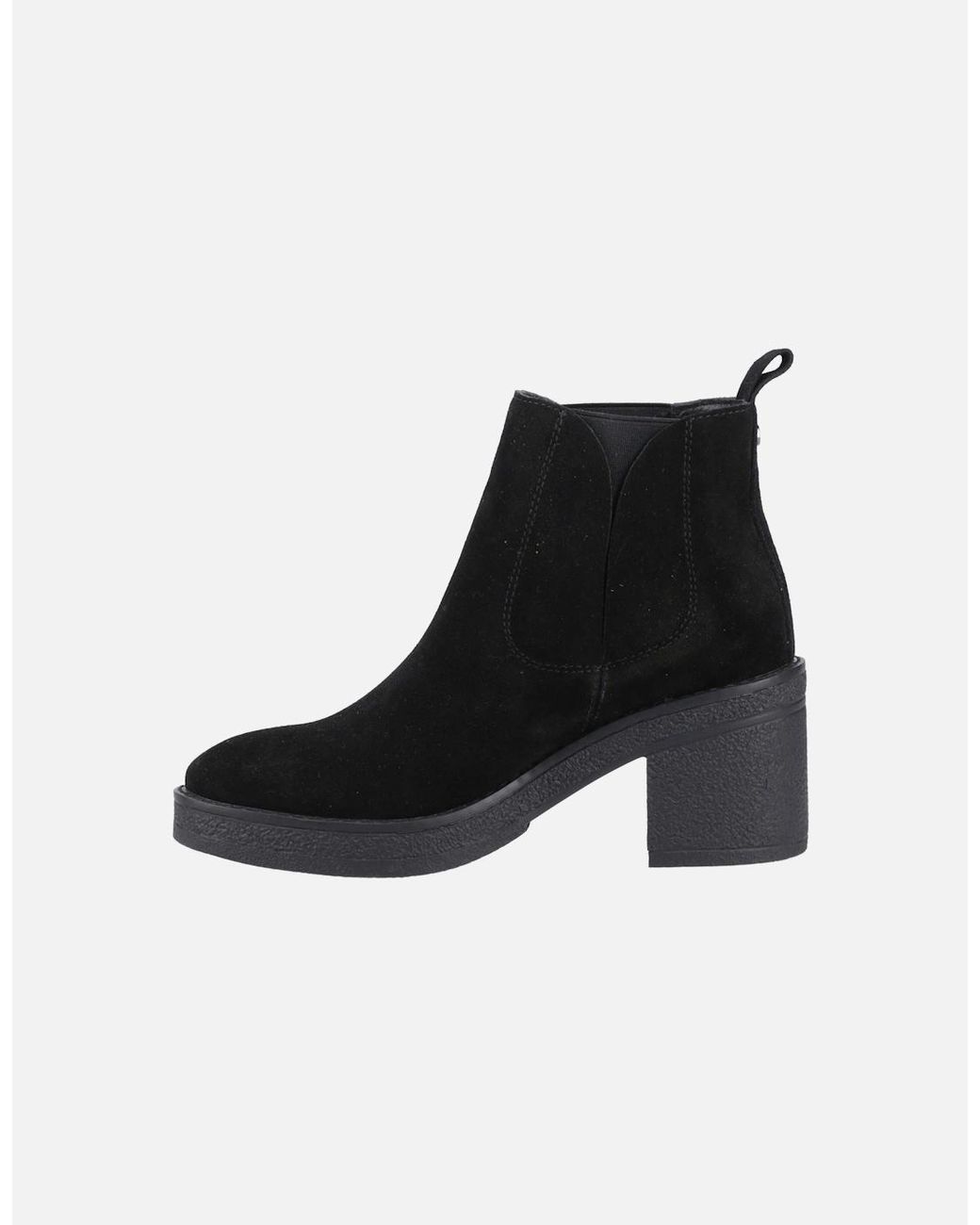 Hush Puppies Black Felicia Suede Heeled Chelsea Boots