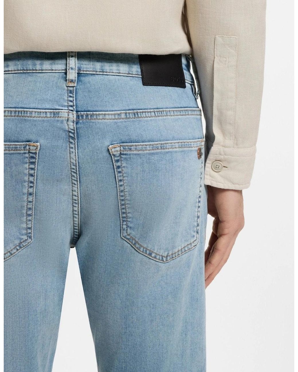 Boss Blue Boss Delaware Soft Motion Slim Fit Jeans Light