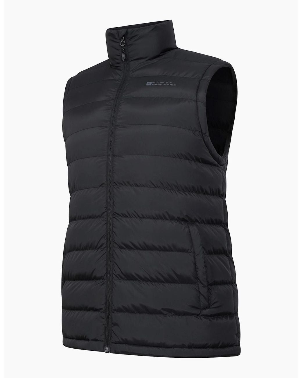 Mountain Warehouse Black Seasons Faux Fur Lined Padded Gilet for men