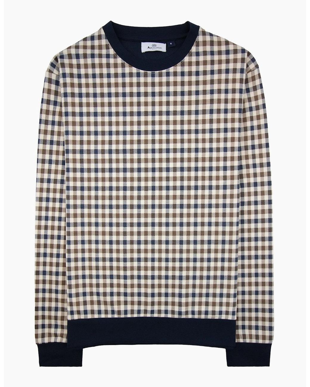 Aquascutum Blue Iconic Crewneck 11 for men