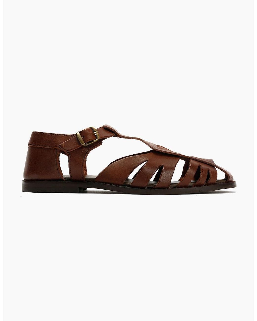 Hudson Brown Nova Veg Tanned Leather Sandal