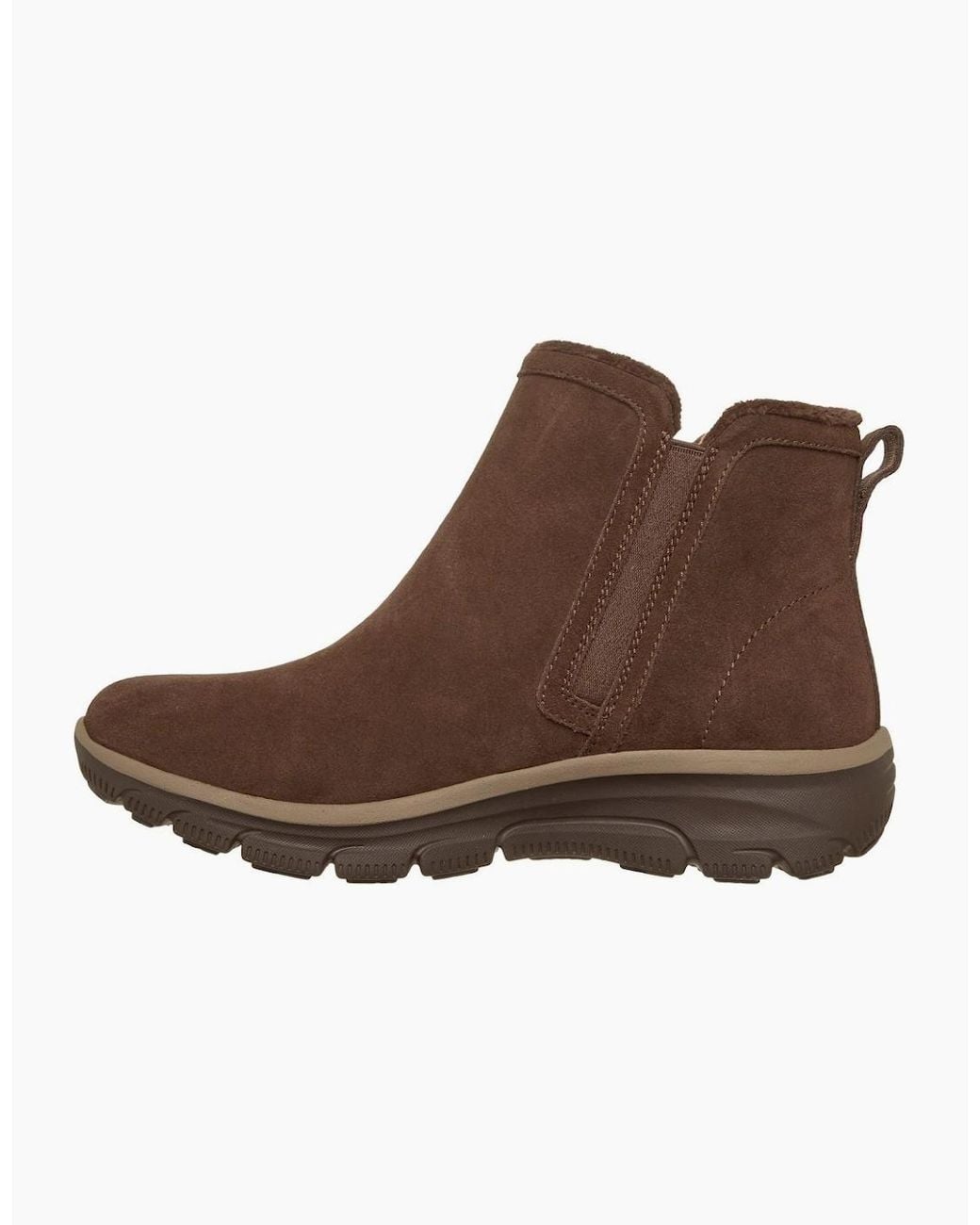 Skechers Brown Easy Going Urban Zip Ankle Boots