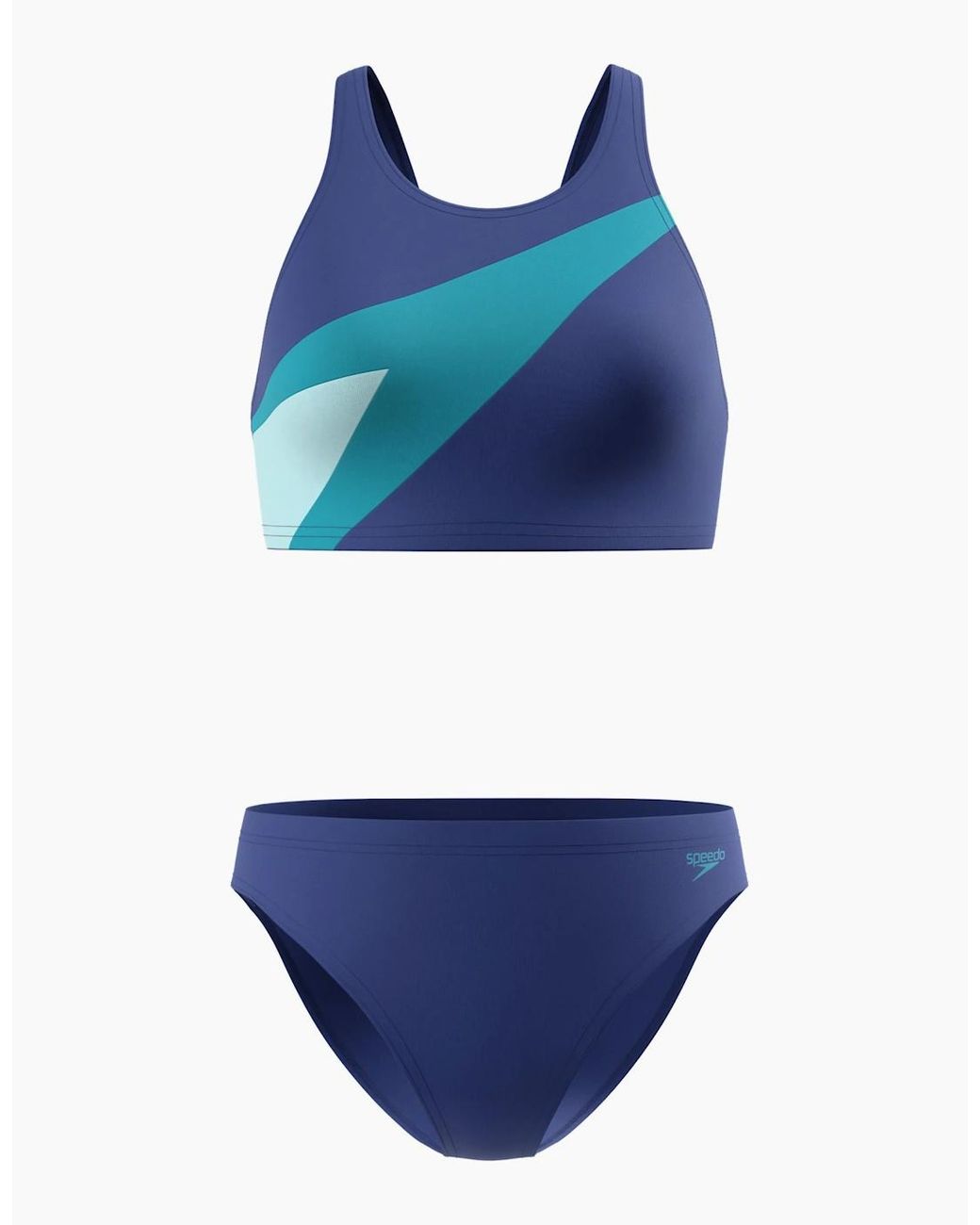 Speedo Blue Ladies Hyperboom Butterfly Back Two-Piece Swimsuit