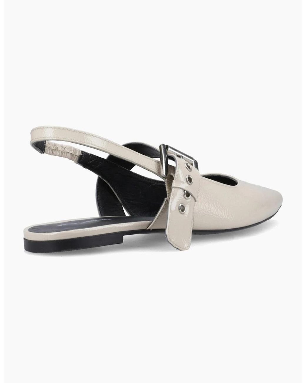 Hush Puppies White Diya Buckle Mary Jane Shoes