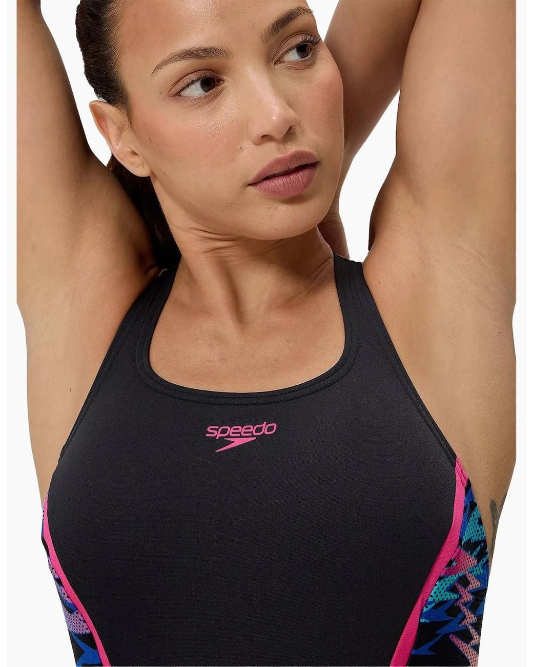 Speedo Blue Ladies Hyperboom Splice Muscleback One Piece Swimsuit