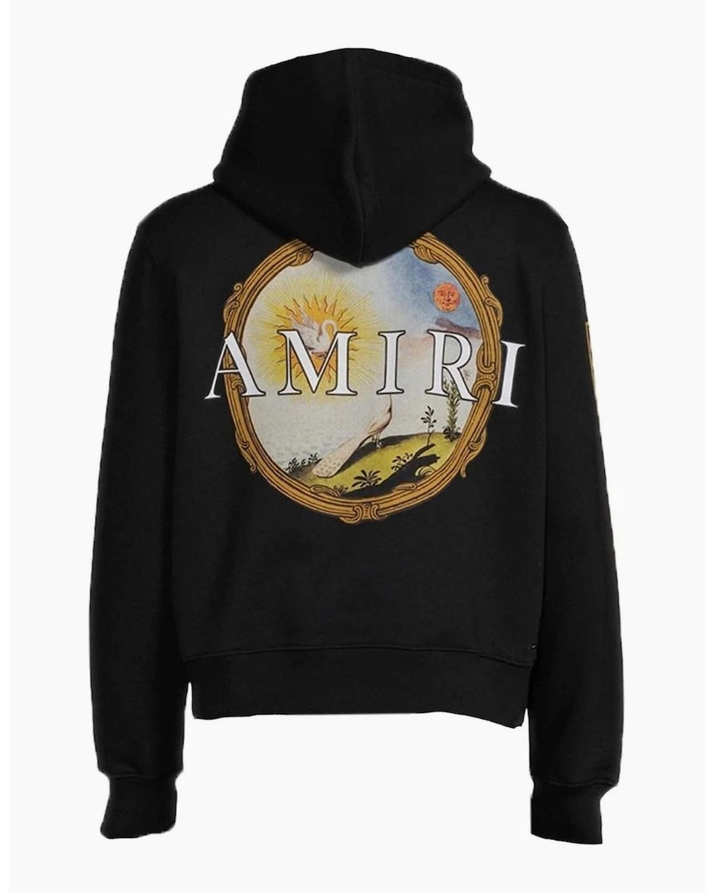 Amiri Black Lanscape Frame Design Hoodie for men