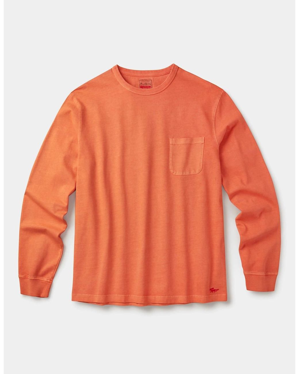 aubi Orange George Long Sleeve T-Shirt for men