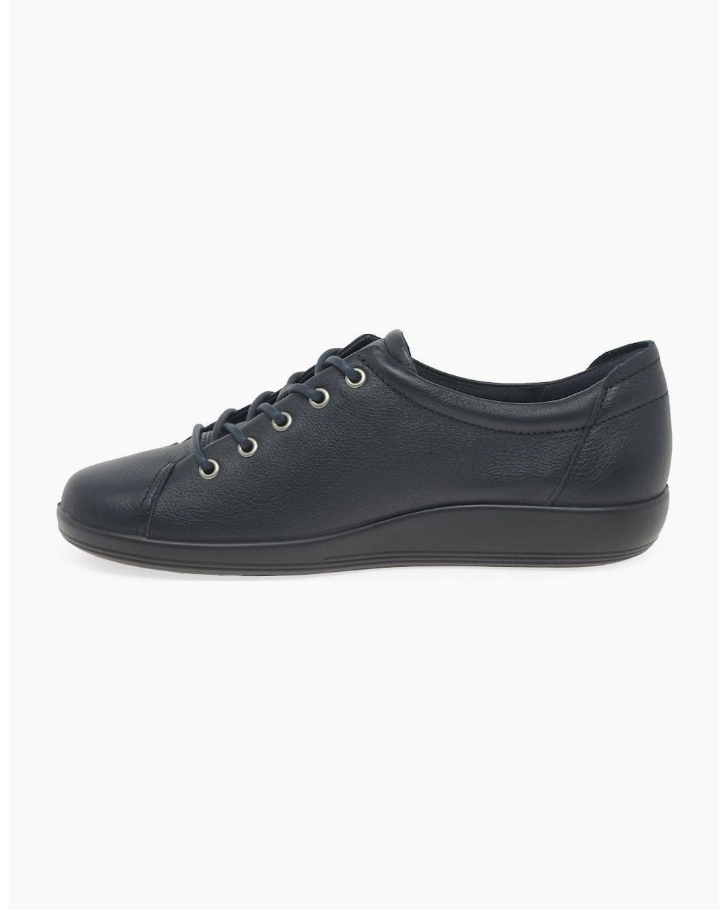 Ecco Black Soft 2 Lace Casual Shoes