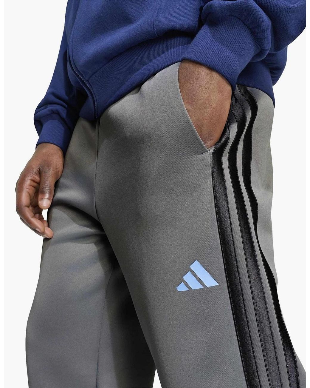 Adidas Gray Stadium Fleece Joggers for men