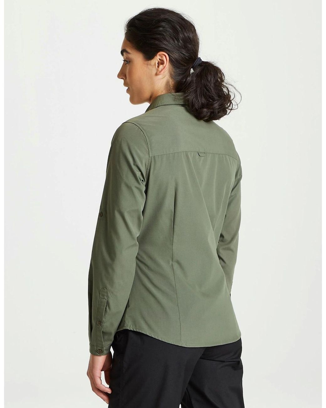 Craghoppers Green Ladies Expert Kiwi Long-Sleeved Shirt