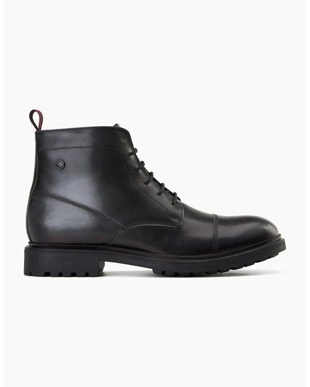 Base London Black Boulton Toe Cap Boots for men