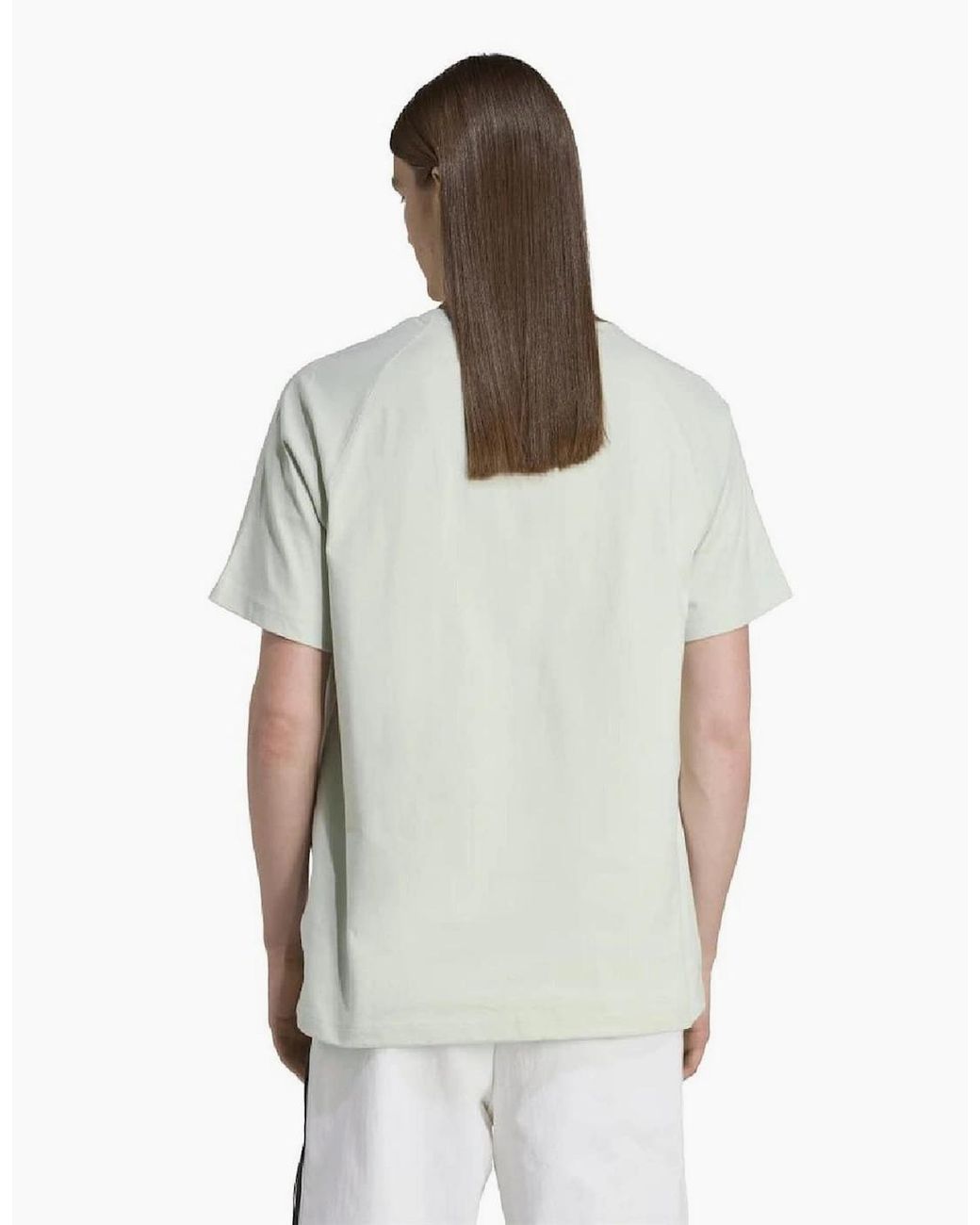 Adidas Originals White Crew Neck Raglan Sleeve Jersey T-Shirt for men