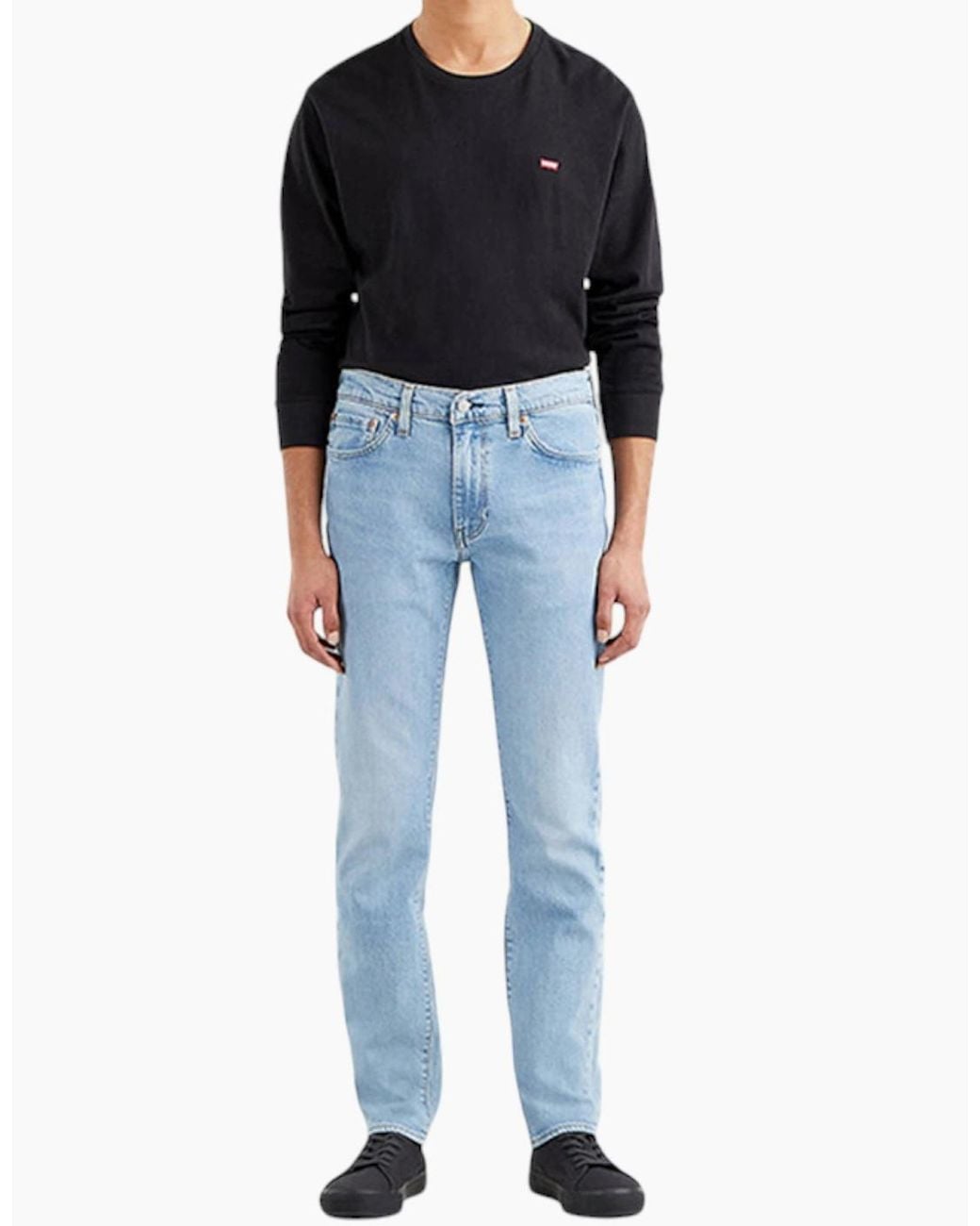 Levi's Blue Levi's 511 Jeans Original Riveted Stretch Slim Fit Wash Denim Bottom for men