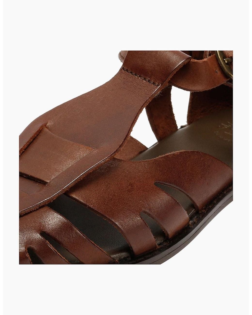 Hudson Brown Nova Veg Tanned Leather Sandal