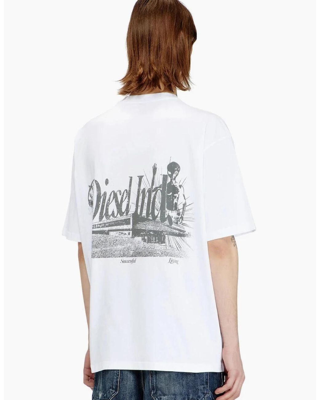 DIESEL White T-Boggy V2 T-Shirt for men