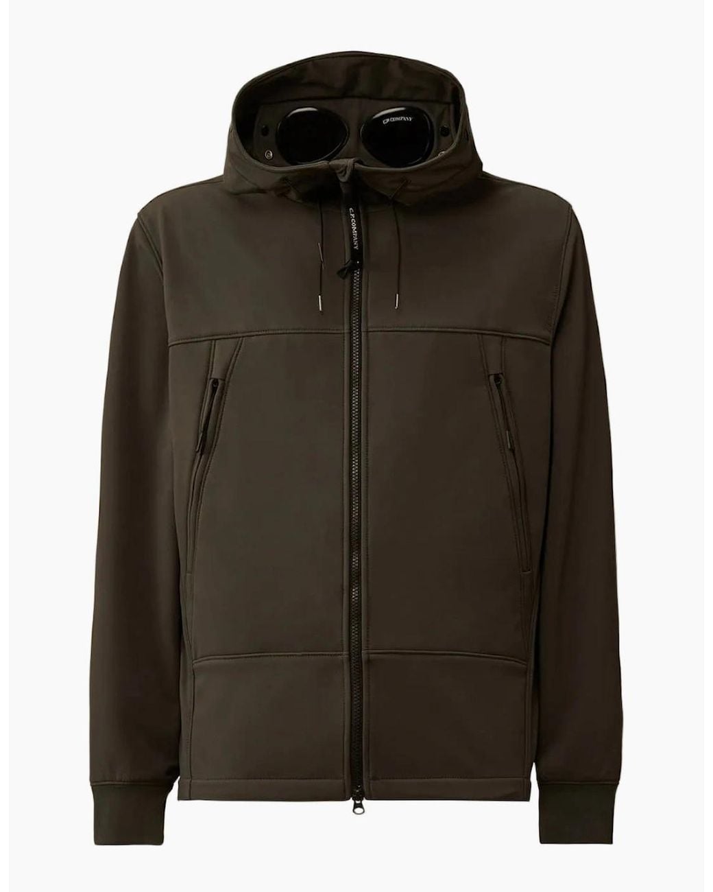 C P Company Black Shell-R Goggle Jacket for men