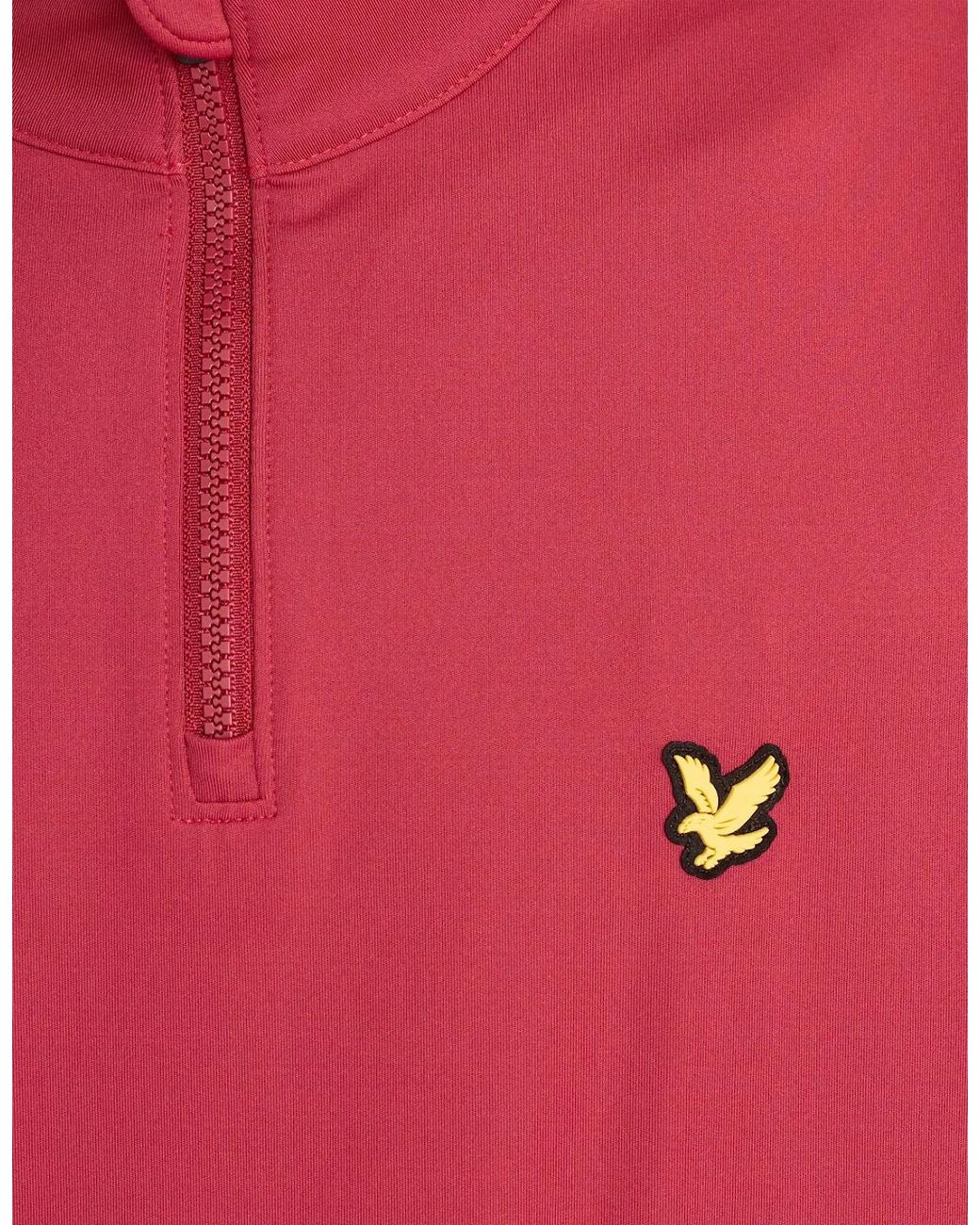 Lyle & Scott Red Performance 1/4 Zip Midlayer for men