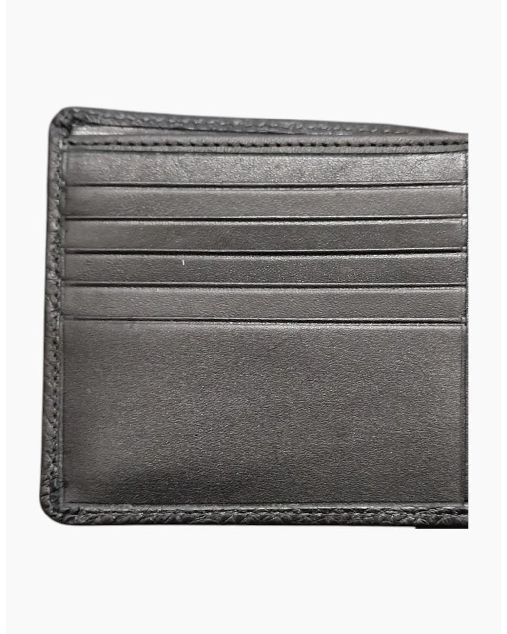 Boss Black Genuine Leather Wallet Moneme Bifold Credit Card Holder for men