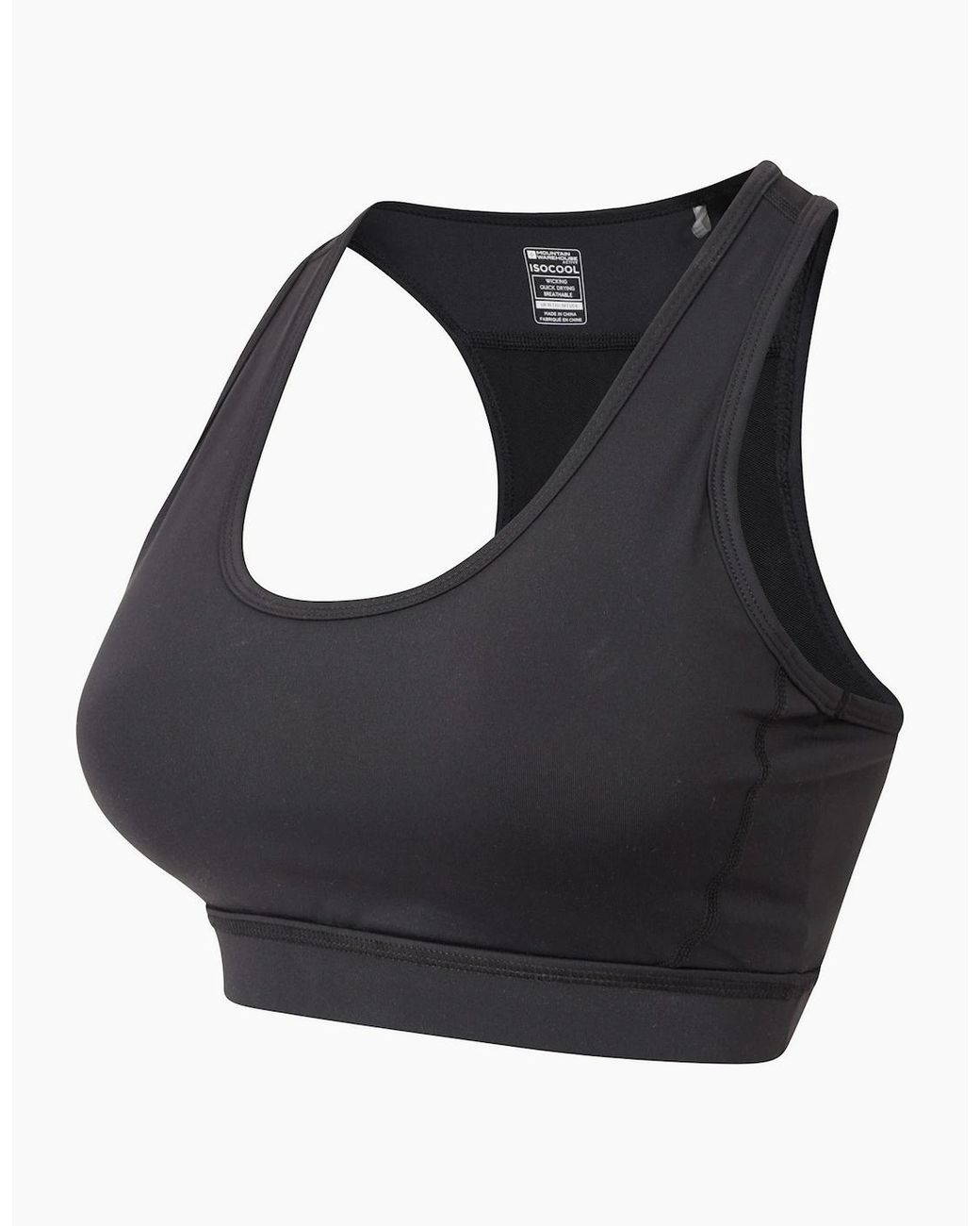 Mountain Warehouse Black Ladies Motion Mesh Sports Bra