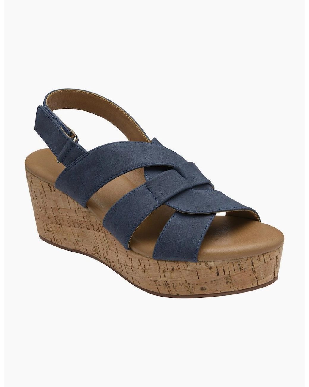Lotus Blue Thora Wedge Sandals