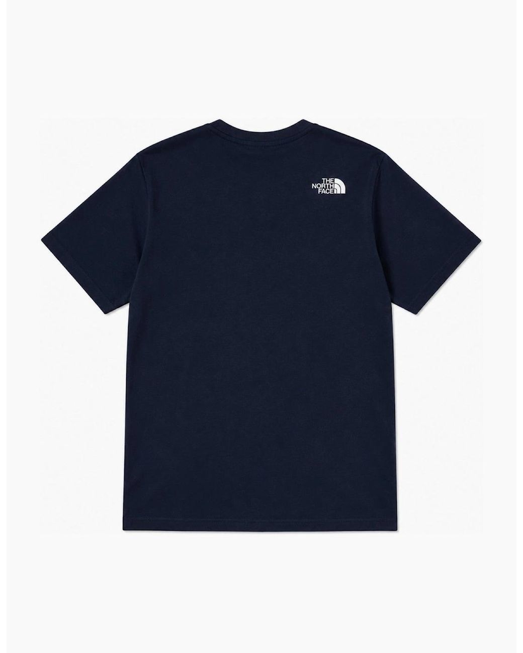 The North Face Blue Colour Block T Shirt for men