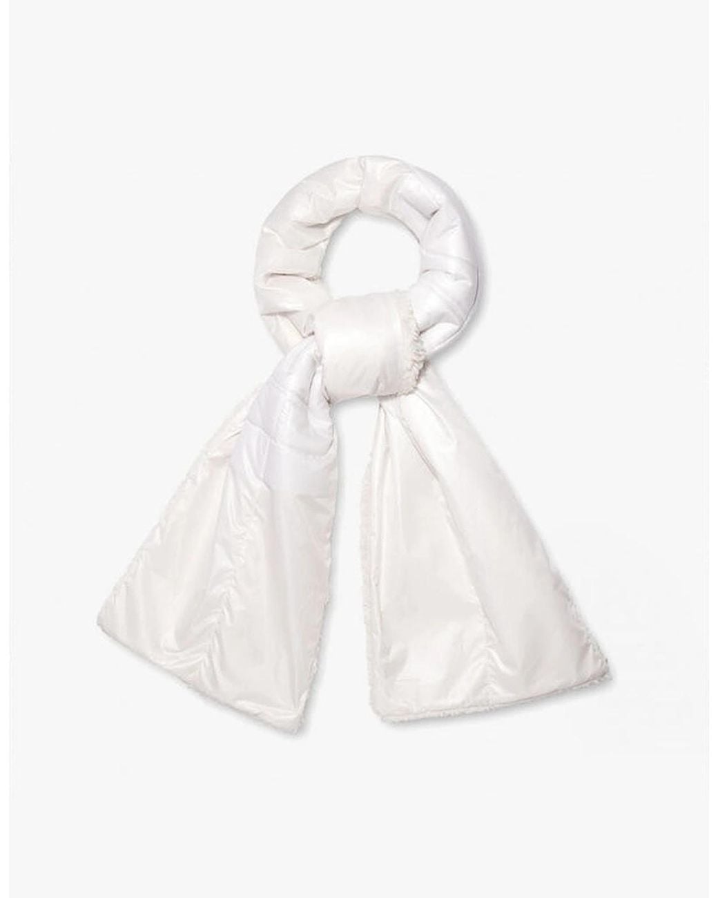 Ugg White Aand Puffer Scarf Nimbus: O/S