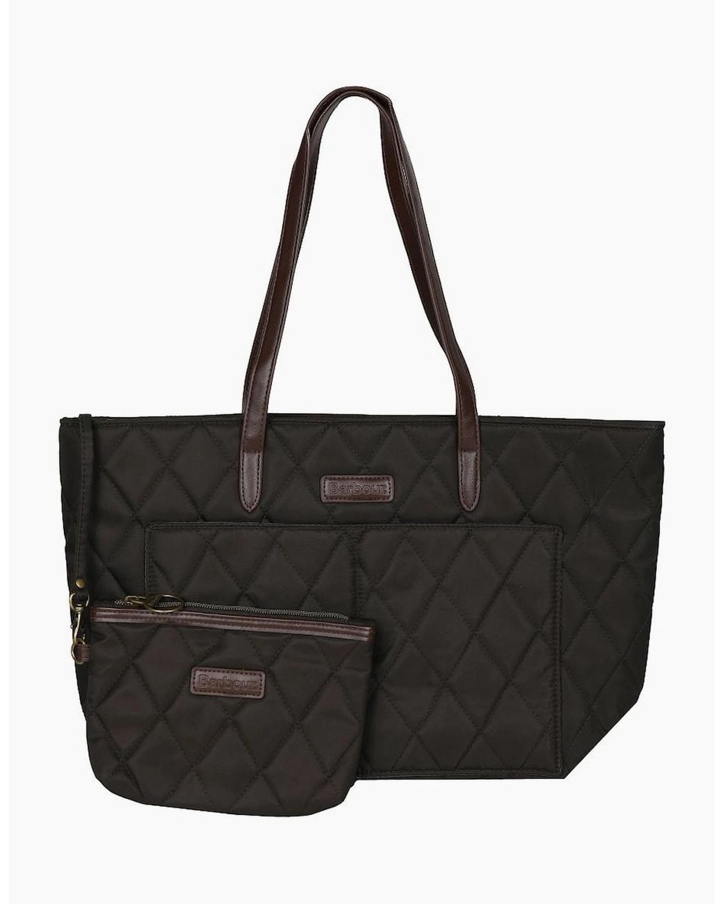 Barbour Black Quilted Tote Bag