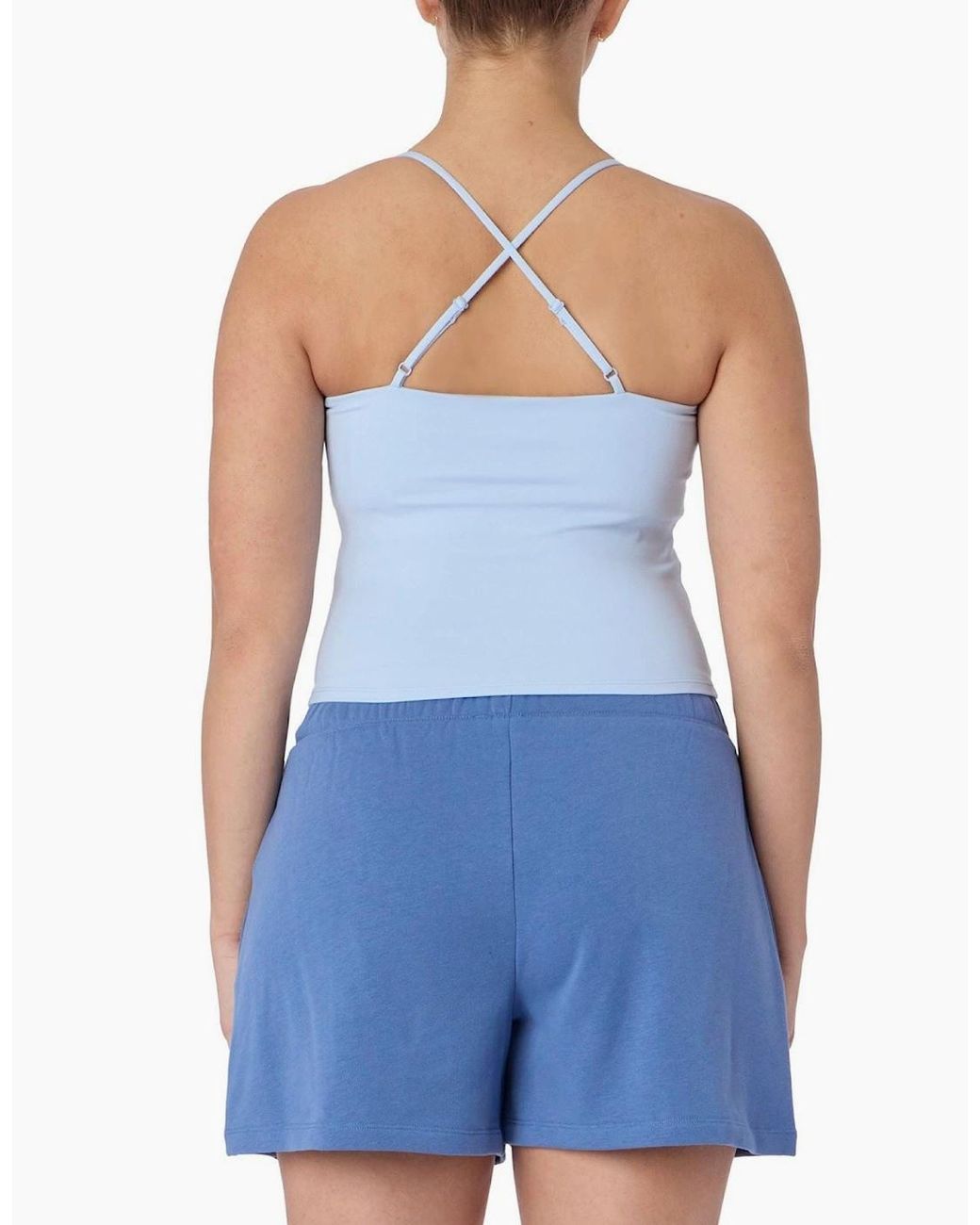 Skechers Blue Goflex Slim Strappy Tank Polyester Activewear Tank Tops