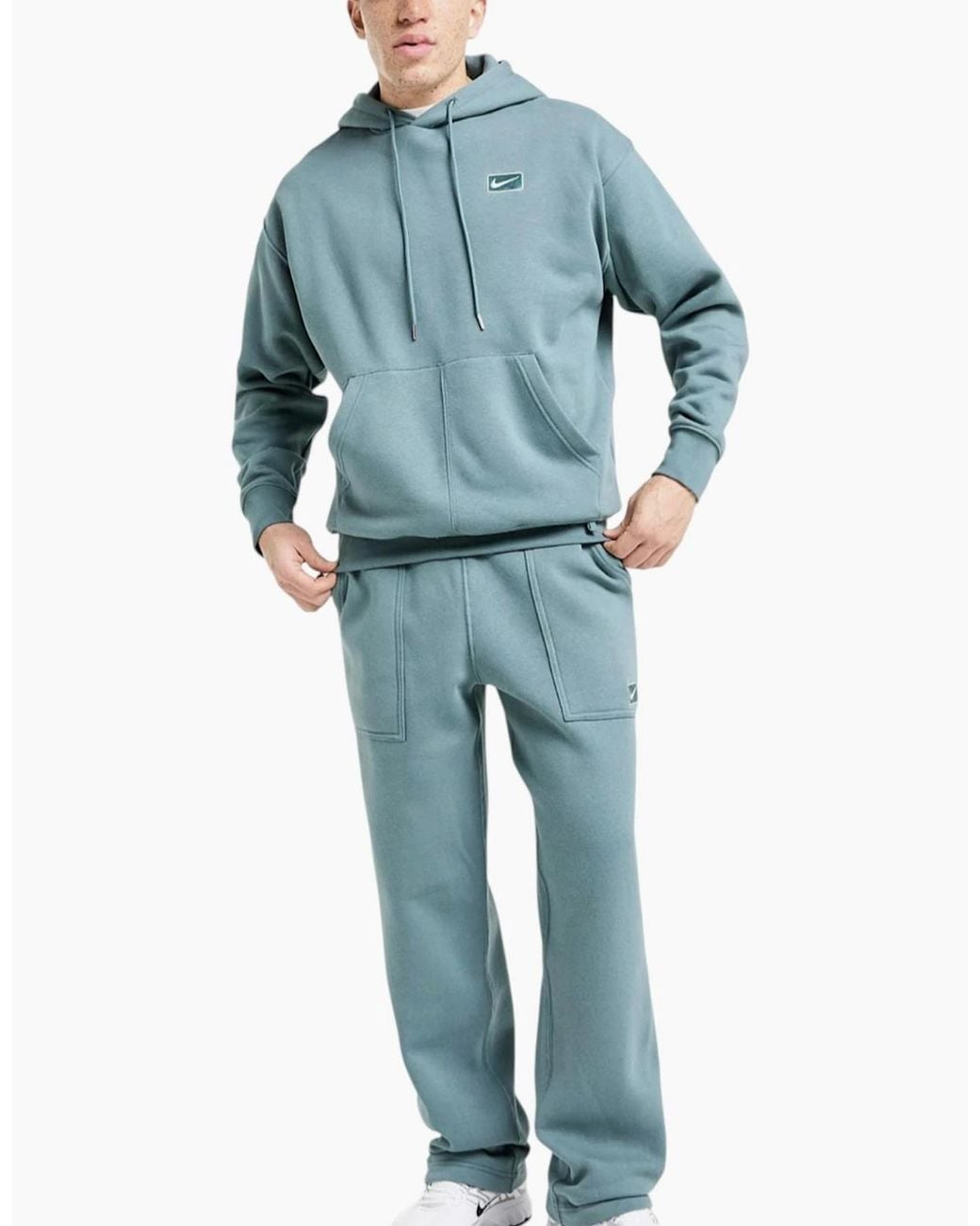 Nike Blue Street Tracksuit Fleece Overhead Hoodie Jogger Sportswear for men