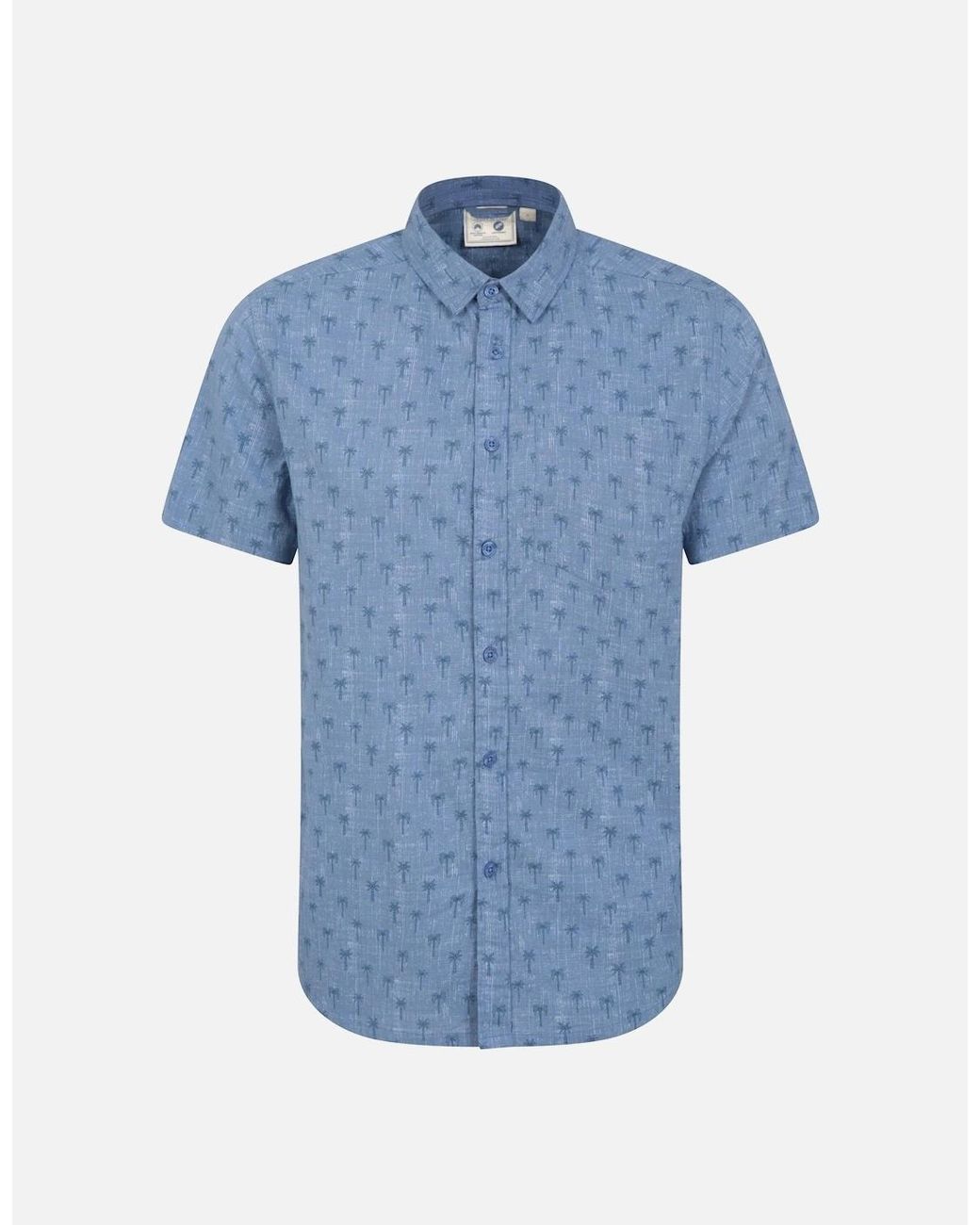 Mountain Warehouse Blue Preston Illustration Palm Tree Shirt for men